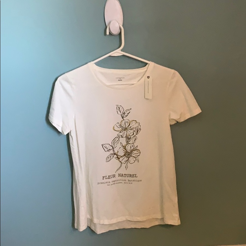 Anthropologie cream/ivory t-shirt NWT